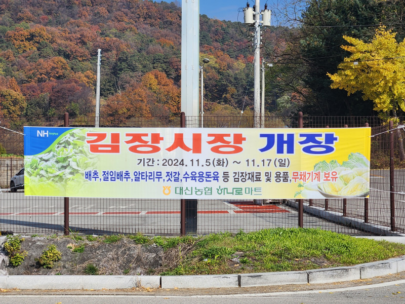 여주시 대신면 대신농협 하나로마트 김장시장 개장 '2024
