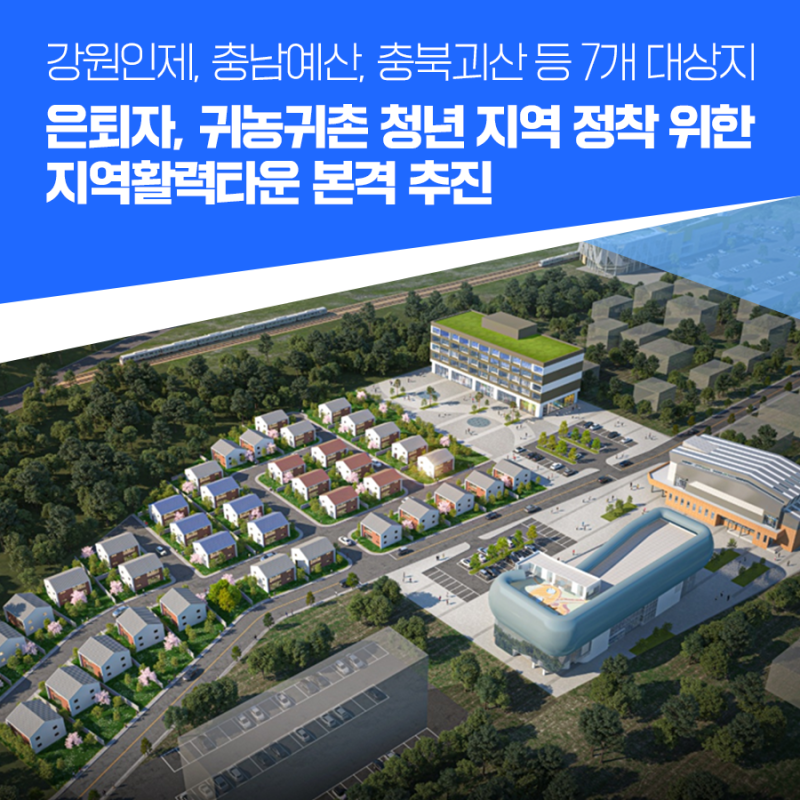 은퇴자, 귀농귀촌 청년 지역 정착 위한 지역활력타운 본격 추진 (국토교통부)
