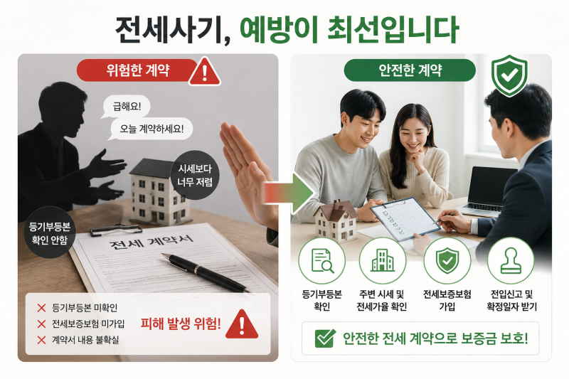 🛡️ 안전한 전세 계약 체크리스트 (임차인 · 임대인 필수 확인사항)